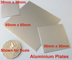 Aluminium Plates - 50 x 50 x 0.5mm 100 Pack