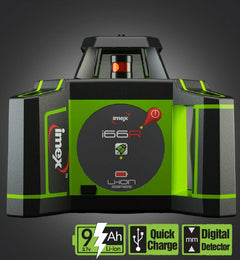 Imex i66R Rotating Laser Level Horizontal only with LRX6 Laser Receiver and Tripod & 5m Staff